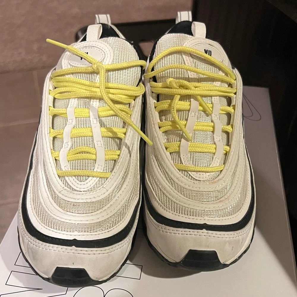 Nike Air Max 97 White Black Yellow Women’s 7.5 EUC
